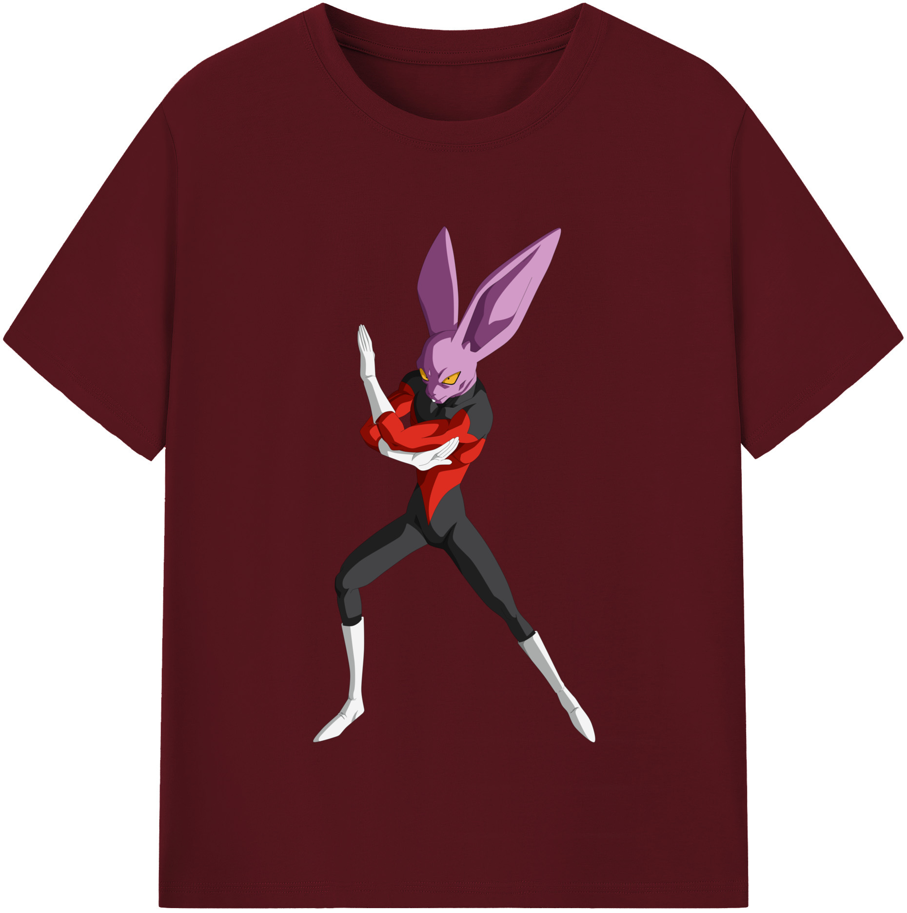 （画像用） ドラゴンボール ビルス 破壊神ビルス DRAGON BALL Beerus Birusu 綿100％半袖Tシャツ（フロントプリント）